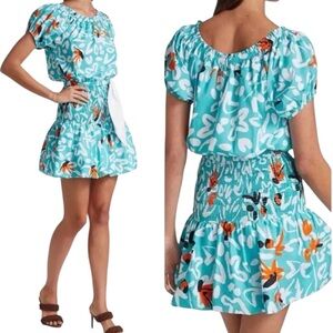 TANYA TAYLOR 6 Gwen Graphic Floral-Print Mini Dress $465